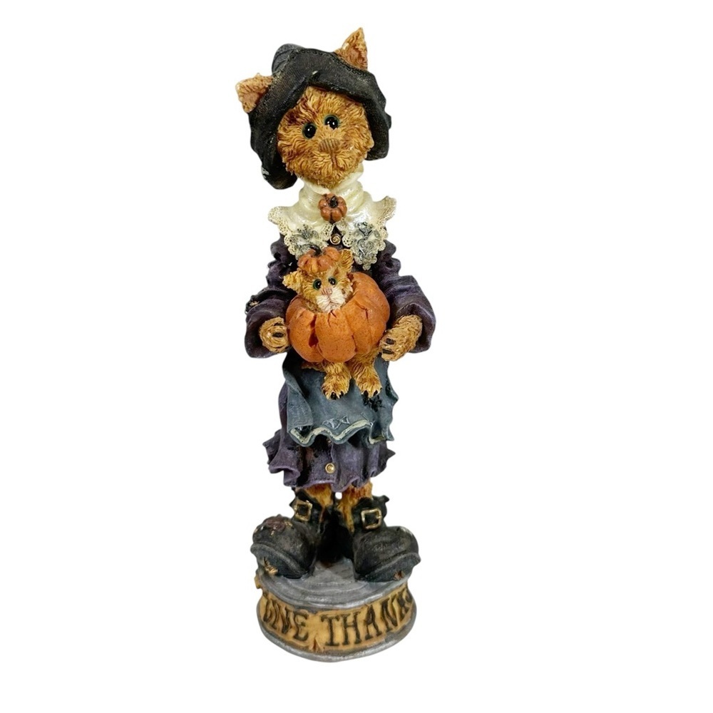 BOYDS BEARS FOLKSTONES #2866 Purrcilla Give Thanks Cat 3E/Edition PC #3135